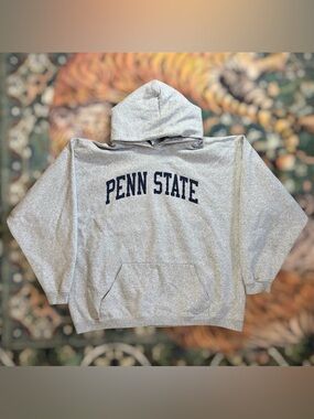 Vintage 90s Penn State University Hoodie Pullover Cotton Exchange USA Made XXL